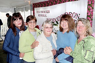 Barbara McGuire and daughters | Photo by Dick Jones, Noyo Chapter American Rhododendron Society gallery image